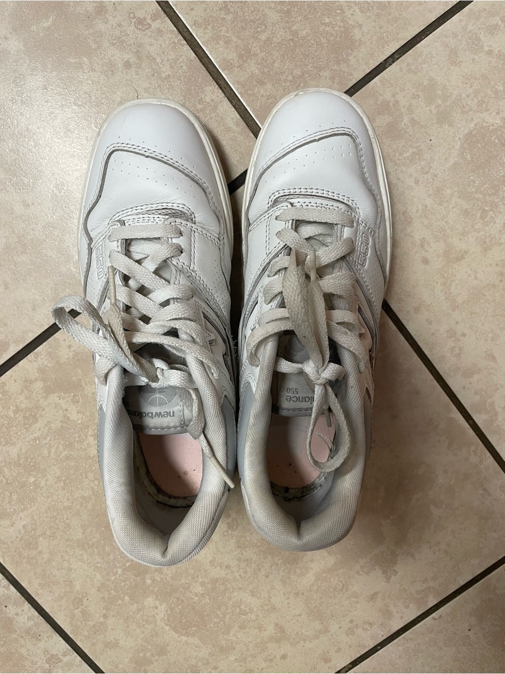 New Balance White Low-Top Sneakers